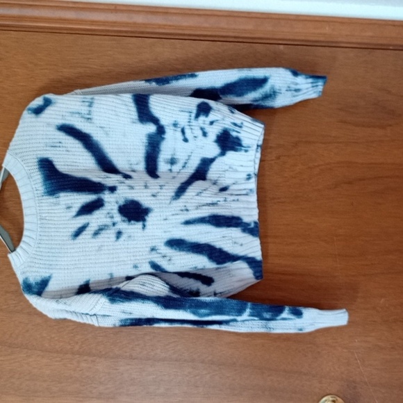 Hippie Rose Cropped Shaker Knit Sweater Tie Dye size XS - Picture 5 of 6